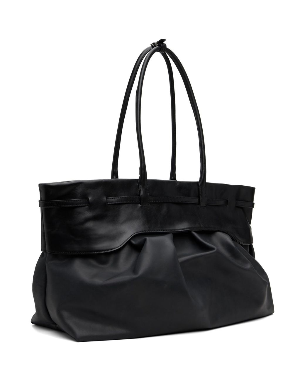 MARGE SHERWOOD Black Soft Grandma Layered Tote