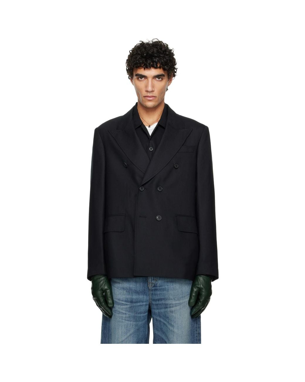 Our Legacy Black Unconstructed Db Blazer for men