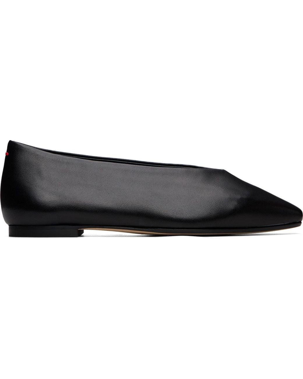 Aeyde Black Betty Square-Toe Ballerina Flats