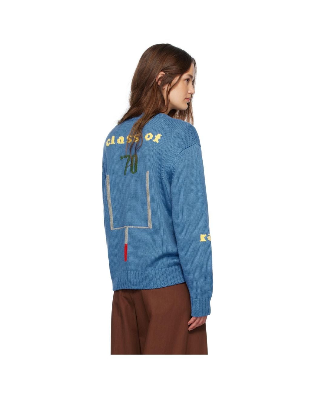 Bode Blue Spirit Sweater