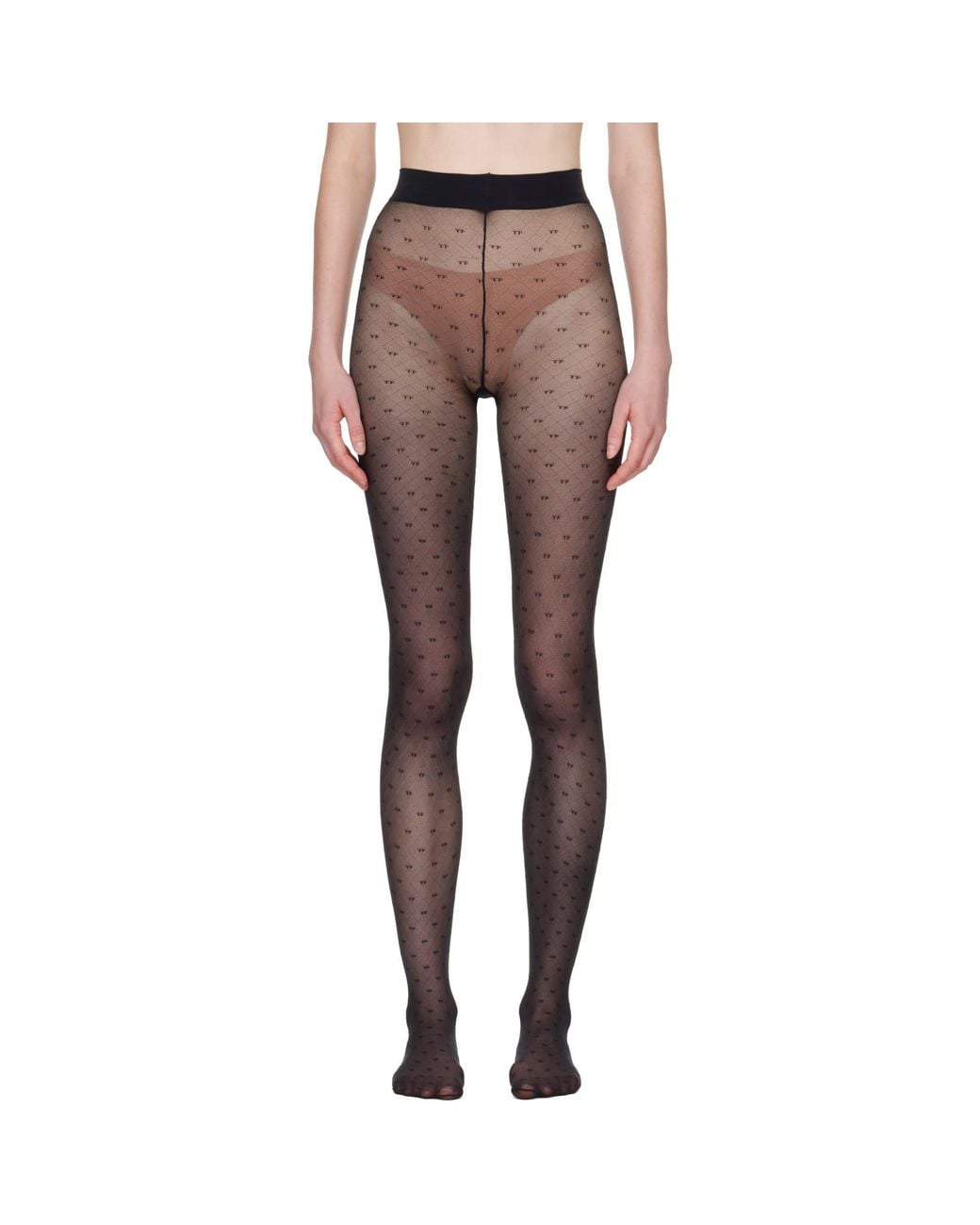 Tom Ford Multicolor Stretch Nylon 'Tf' Monogram Tights