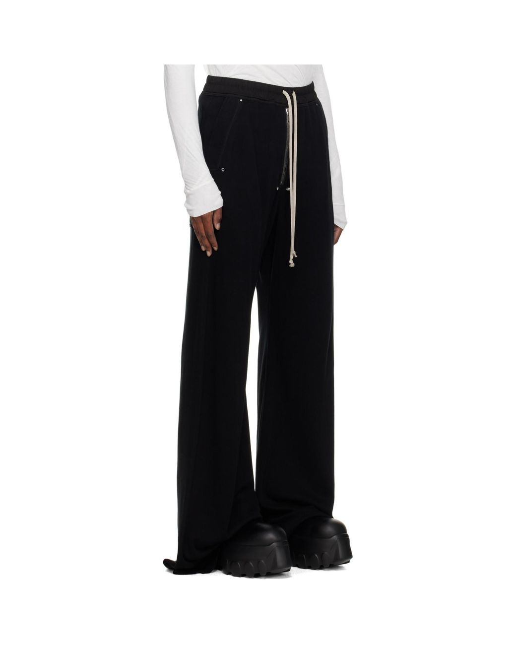 Rick Owens Black Tower Wide Bela Trousers for men