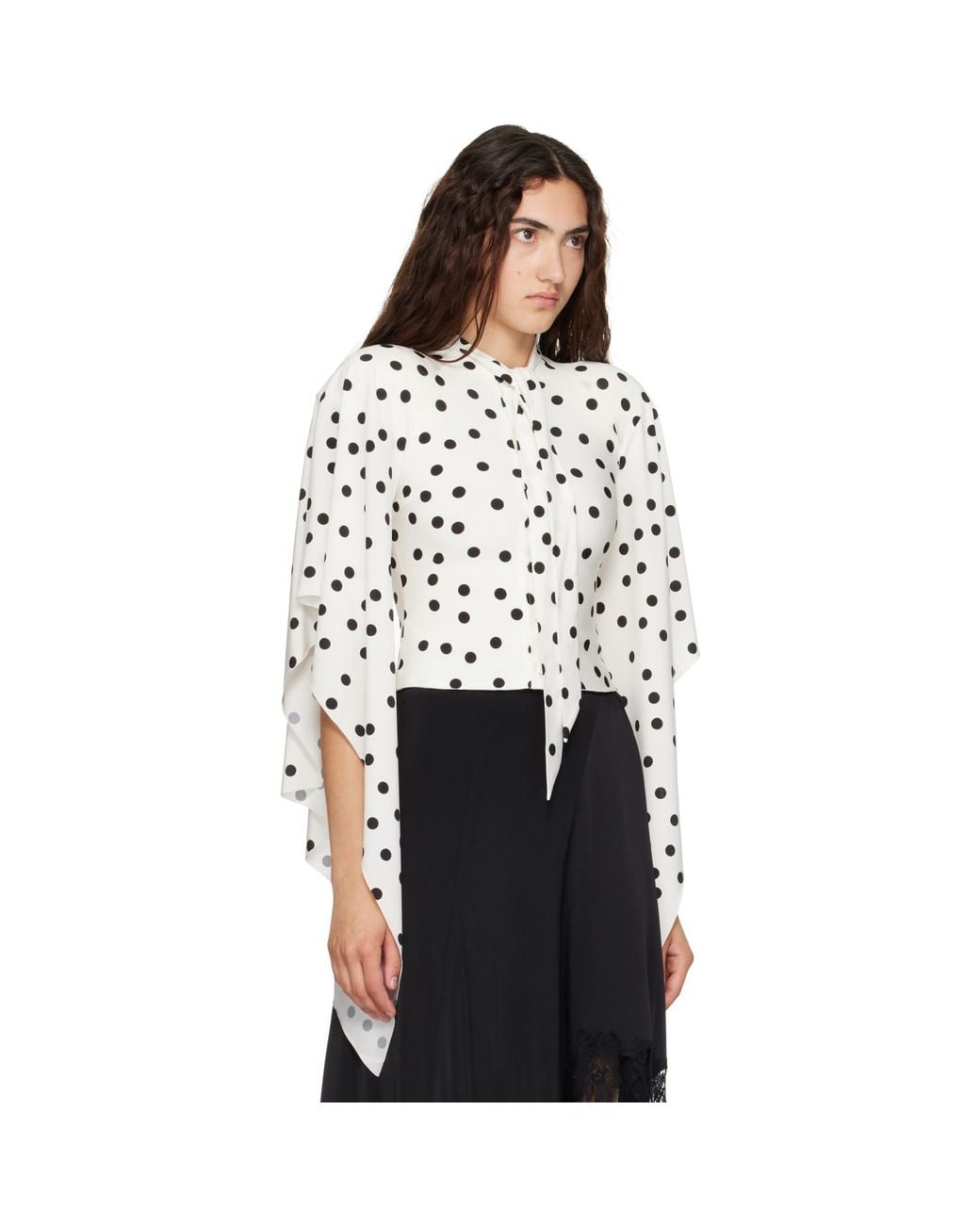 Vetements White Round Shoulder Blouse