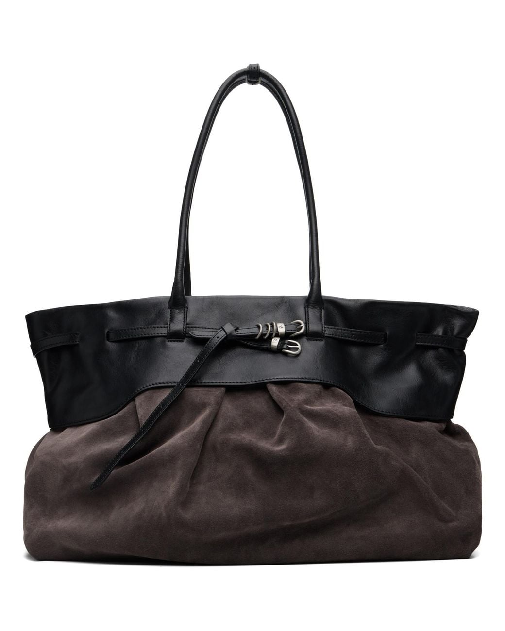 MARGE SHERWOOD Black Soft Grandma Layered Tote