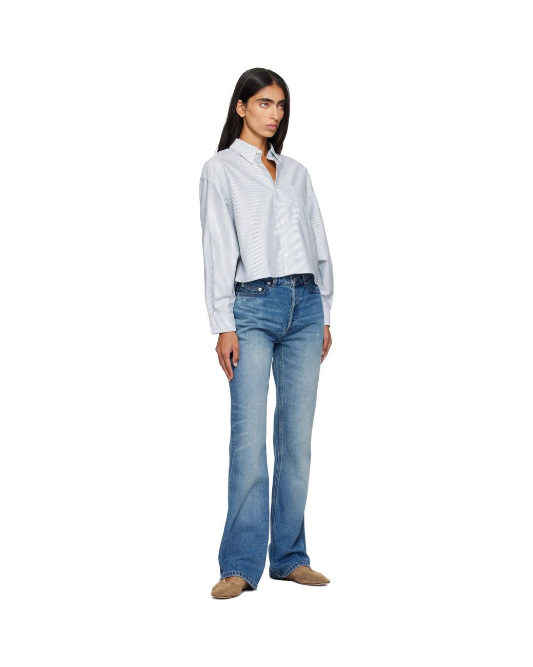 A.P.C. Blue Khaki & Sophia Button Down Shirt