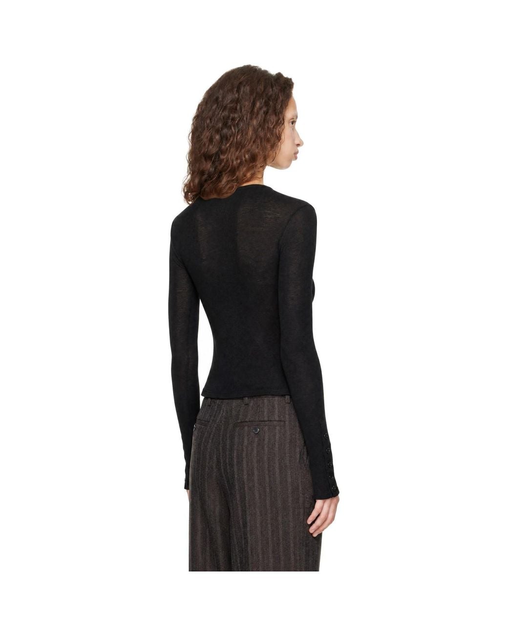 mfpen Black Long Sleeve Henley