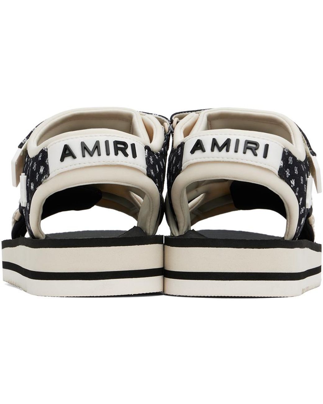 Amiri Off- 'Ma' Paisley Sandals in Black for Men | Lyst