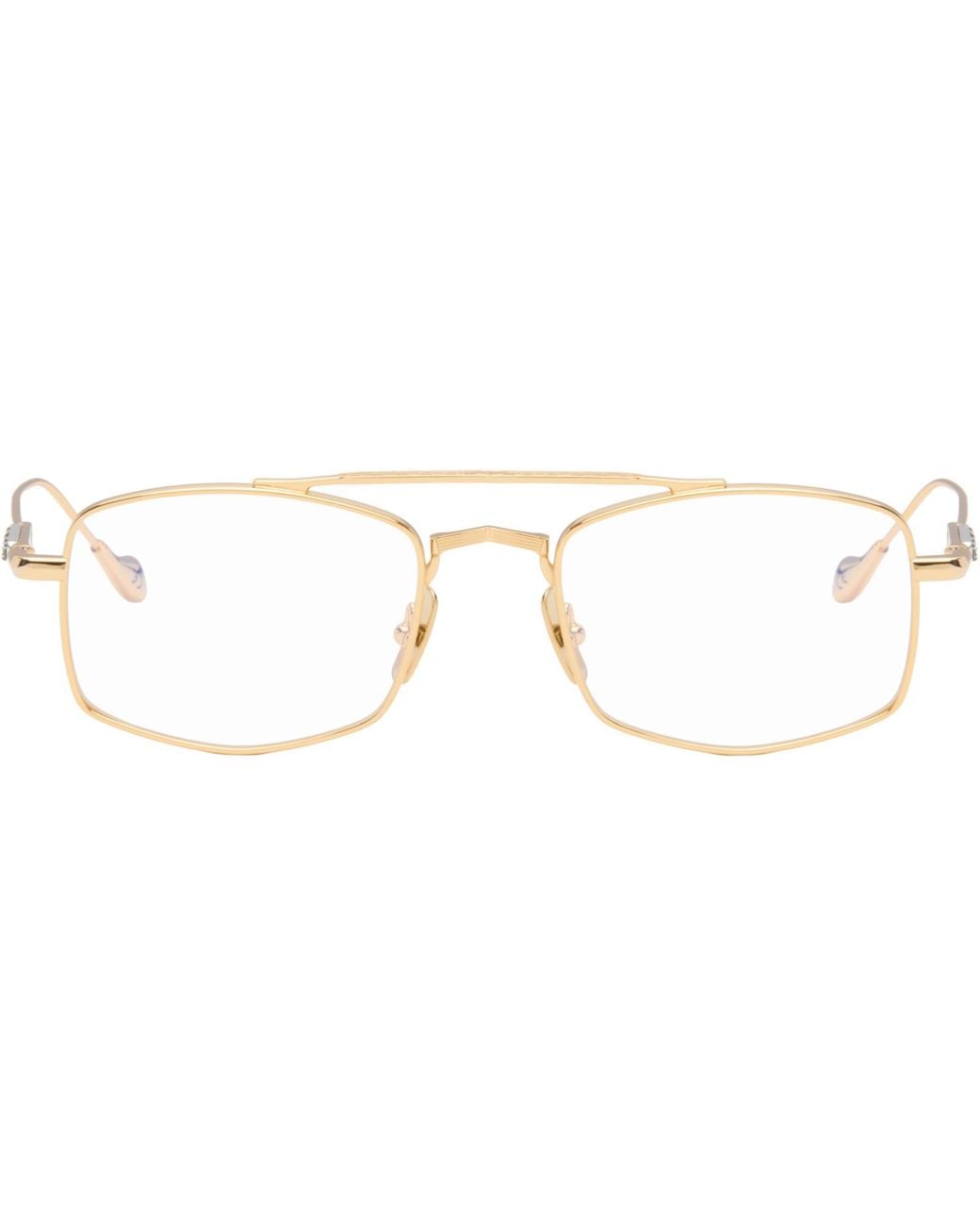 Cutler & Gross Brown The Great Frog Edition Bowie Rectangle Glasses for men