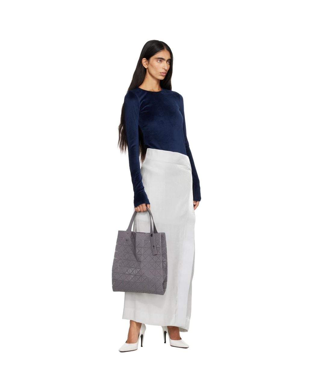 Issey Miyake Gray Prism Plus Tote