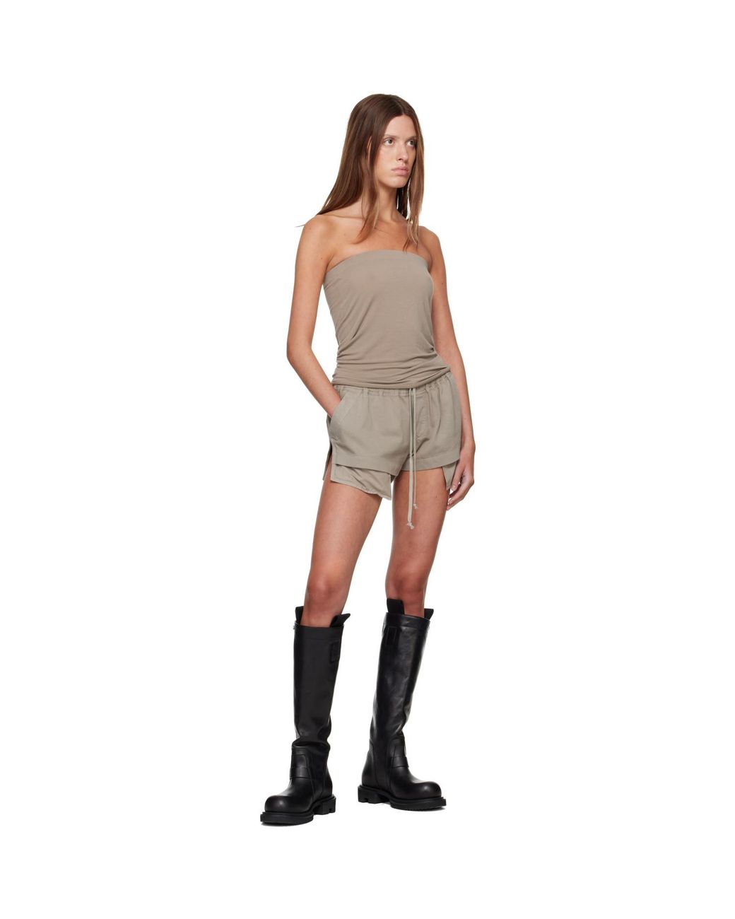 Rick Owens Gray Tower Tube Top