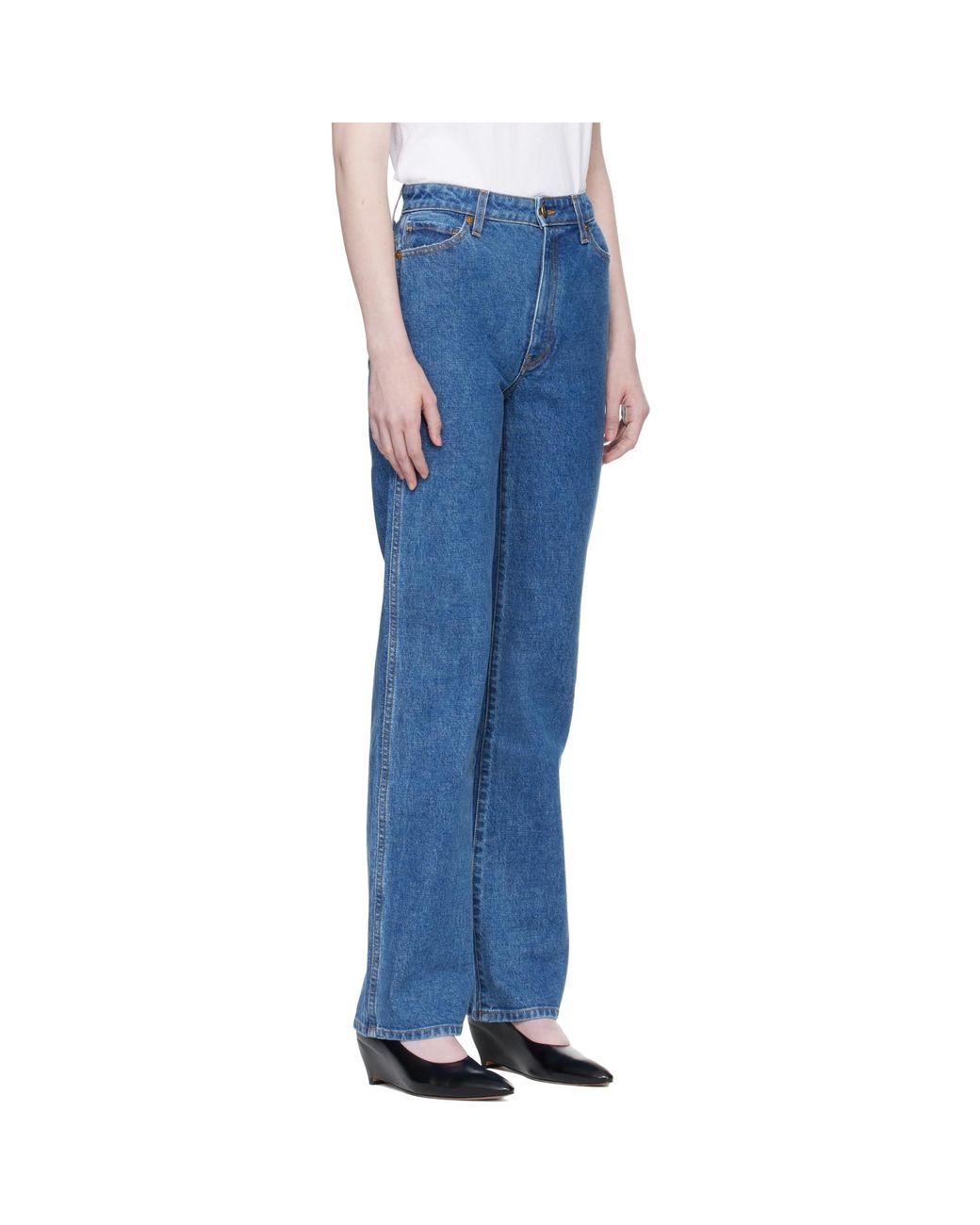 Khaite Blue Danielle Stretch Jeans
