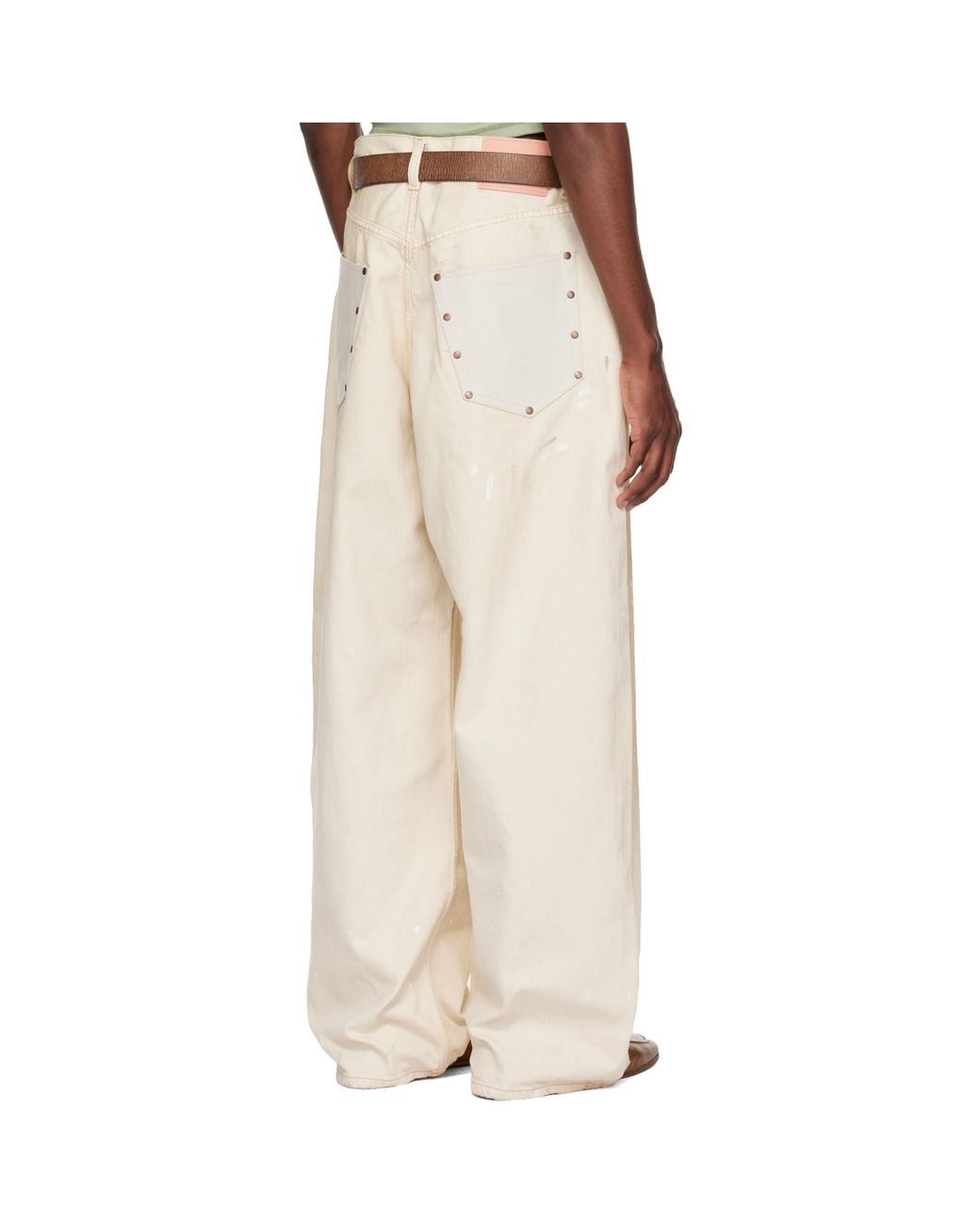 Acne Natural Off- Loose Fit 2023 Jeans for men