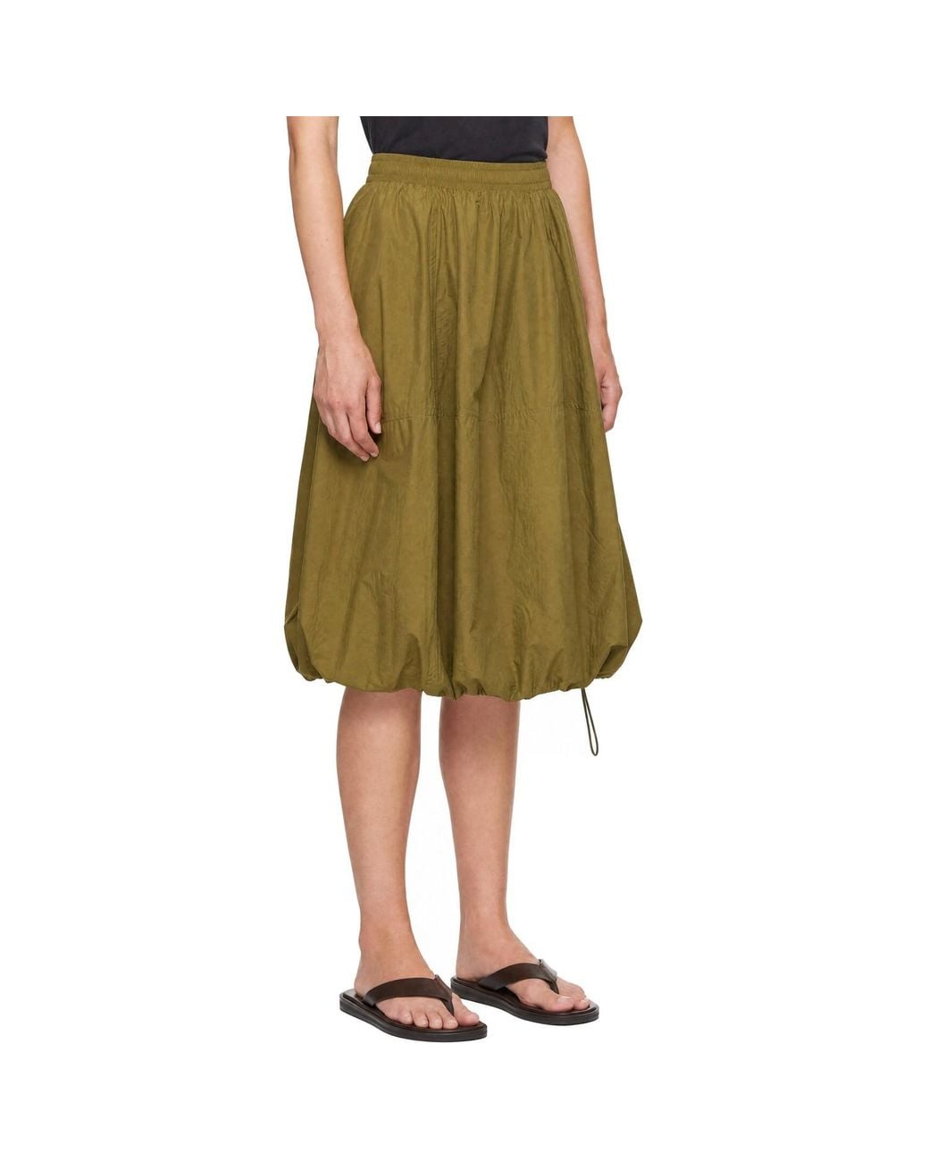 YMC Green Parachute Midi Skirt