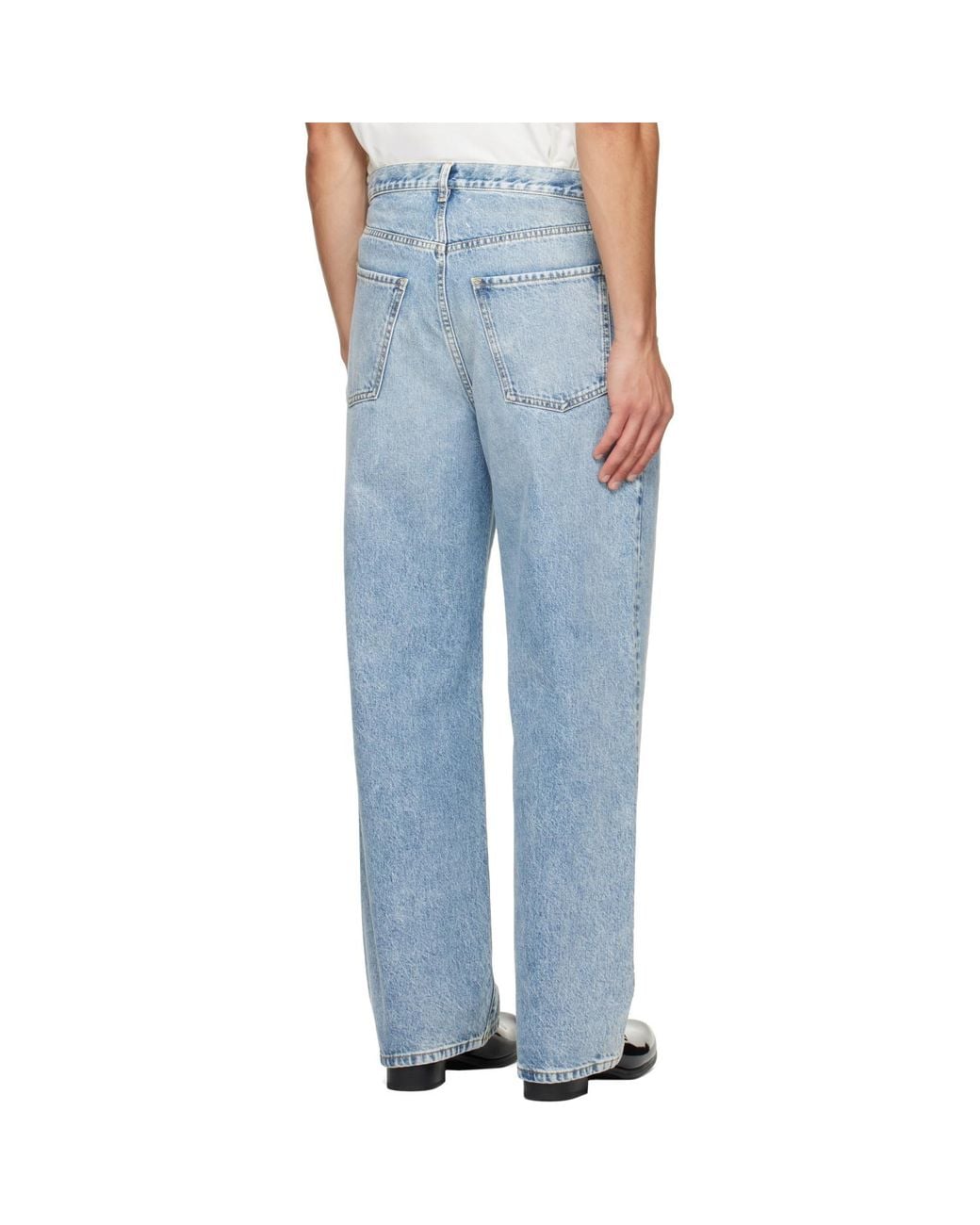 Maison Margiela Blue Stone Bleached Denim Jeans for men