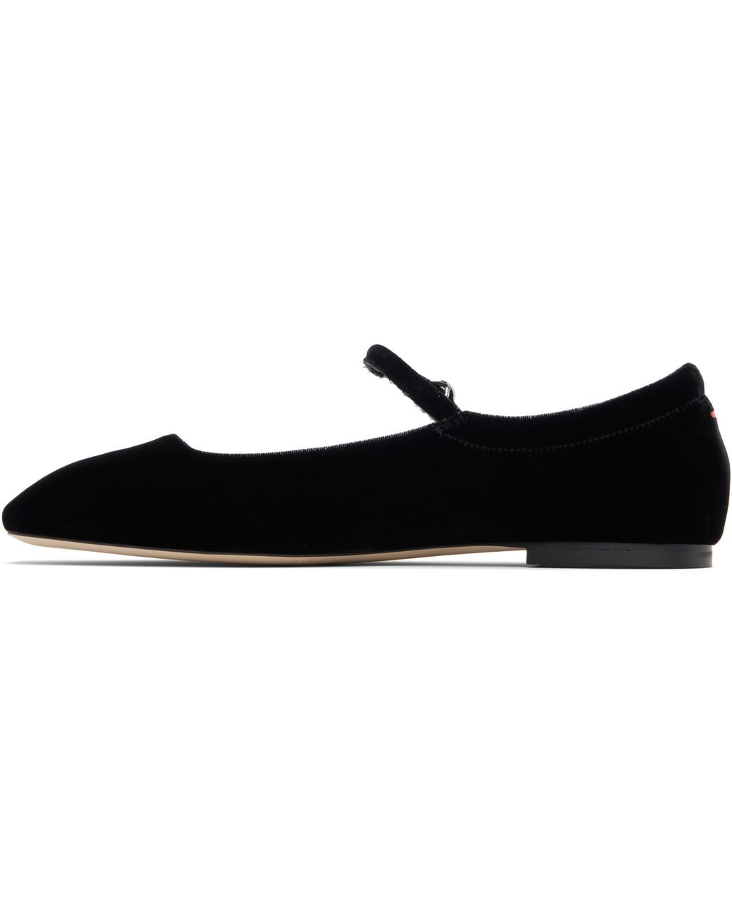 Aeyde Black Uma Velvet Mary-Jane Flats
