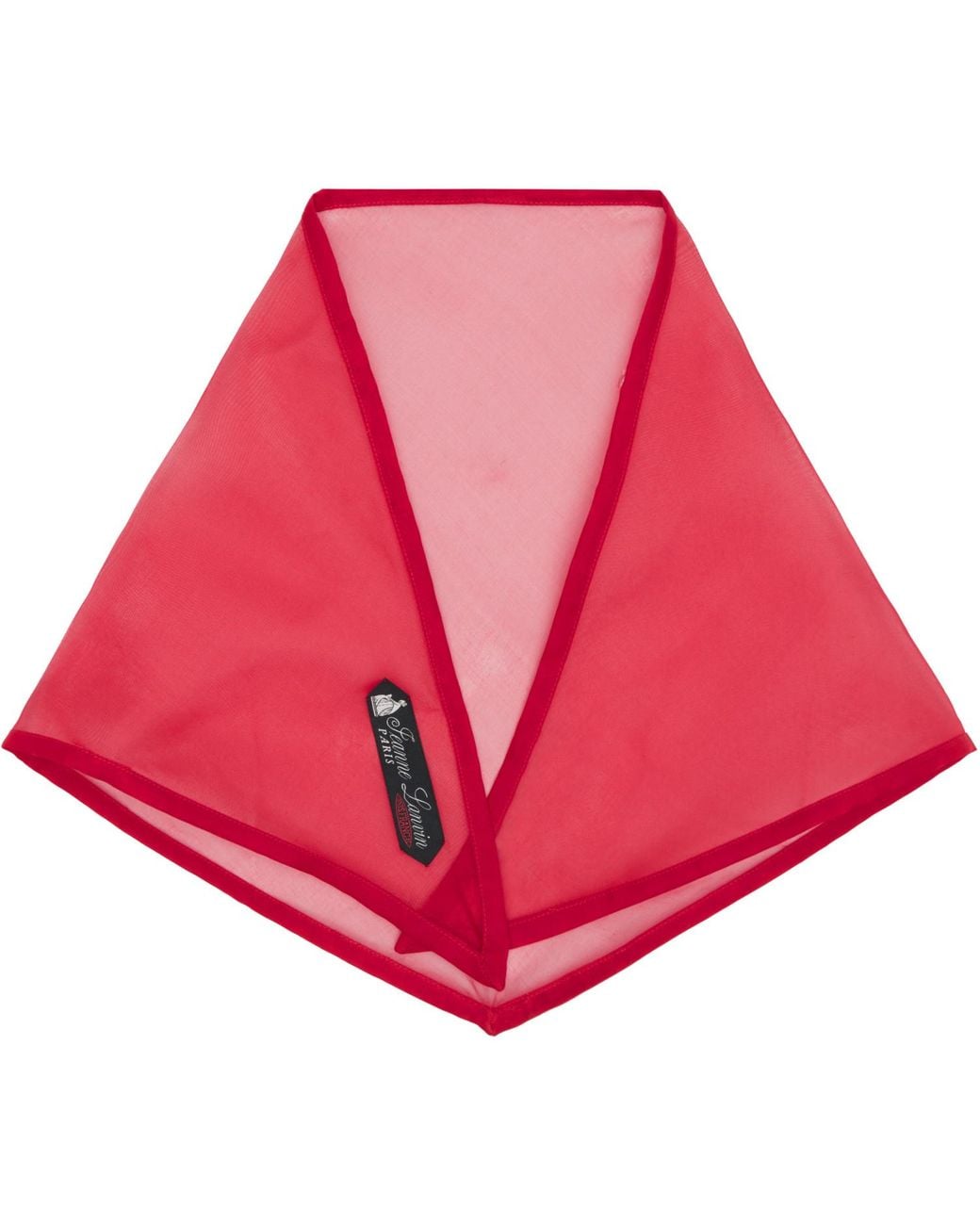 Lanvin Red Silk Organza Triangle Scarf