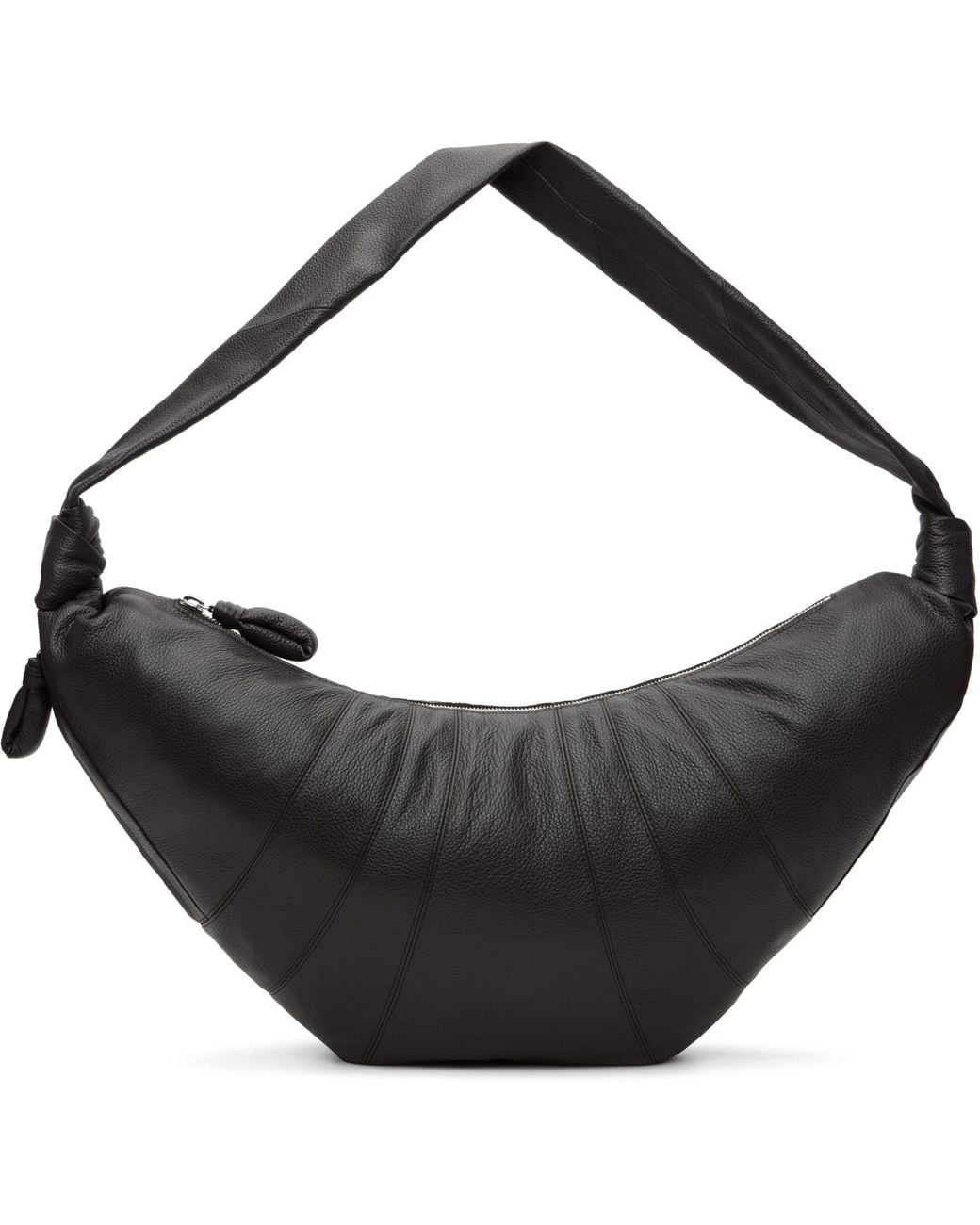 Lemaire Black Large Croissant Bag for men