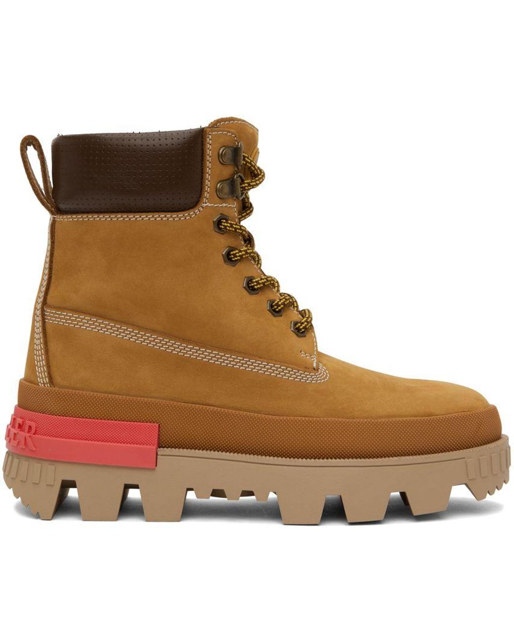 Moncler Tan Mon Corp Boots in Brown | Lyst