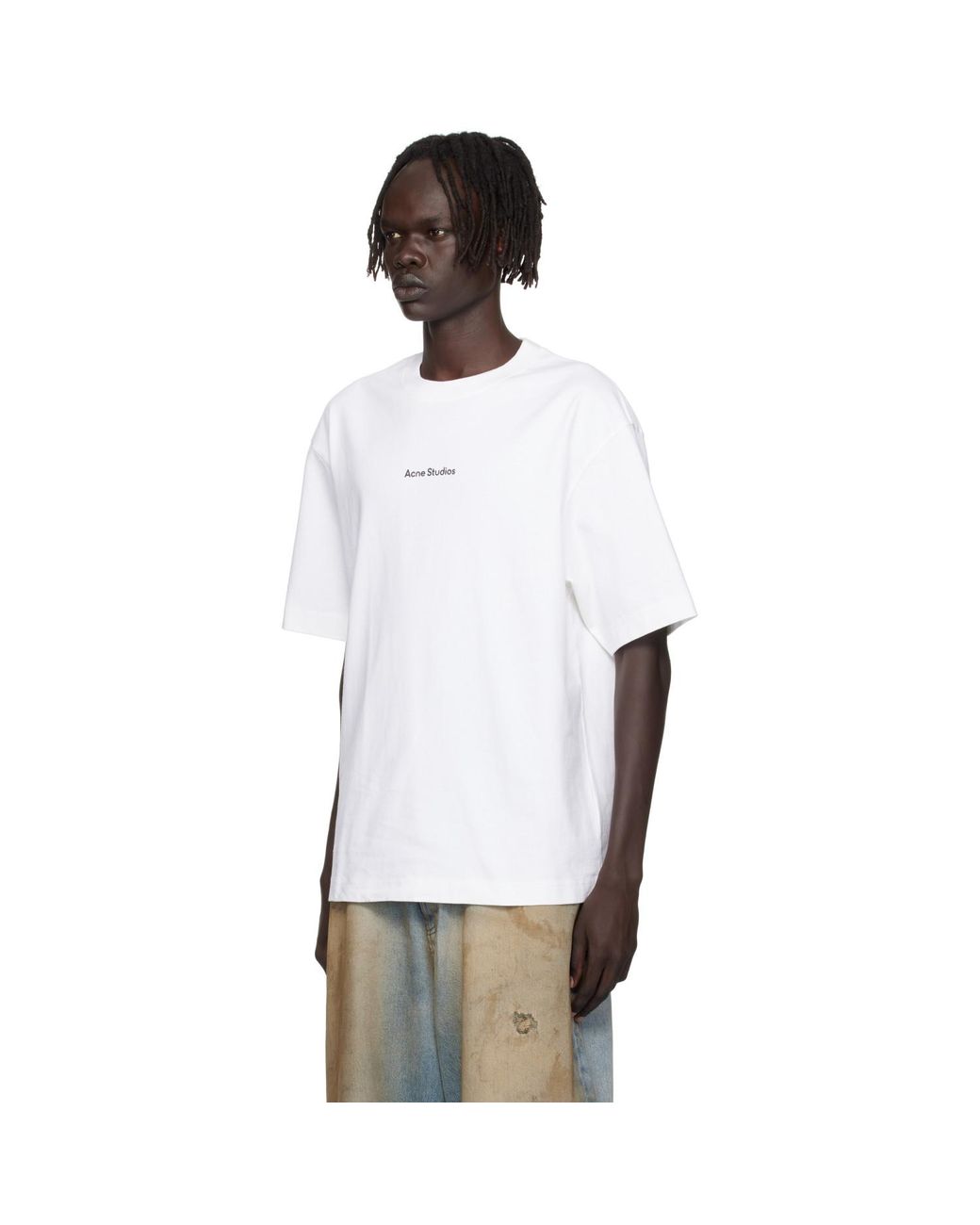 Acne Multicolor Stamp Logo T-Shirt for men
