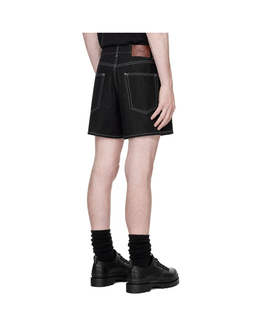 Entire studios Black Bambi Denim Shorts for men