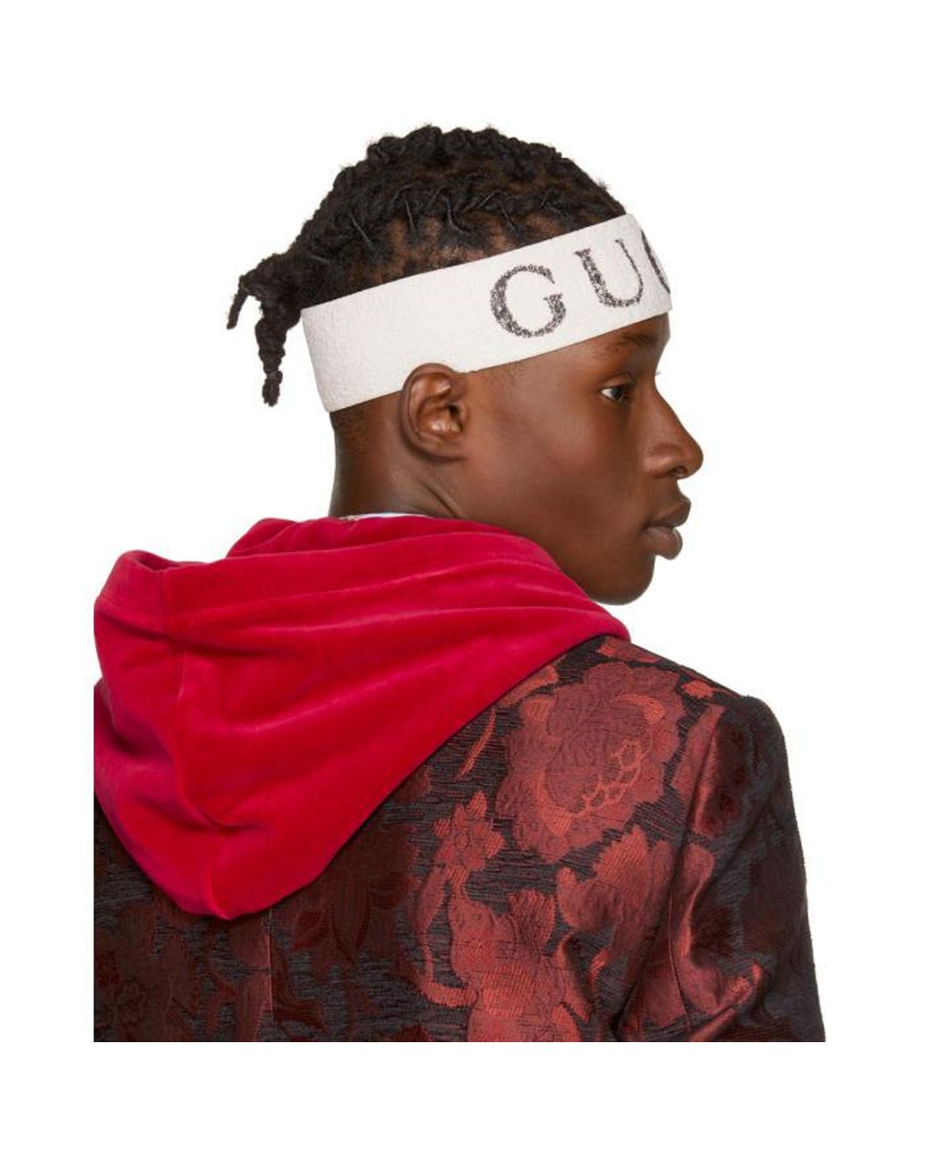 Gucci Off-white Logo Headband for Men | Lyst