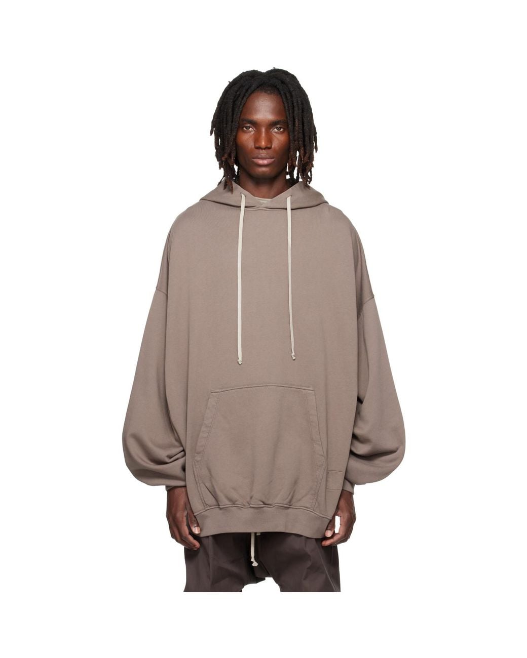 Rick Owens Brown Tower Hun Hoodie for men