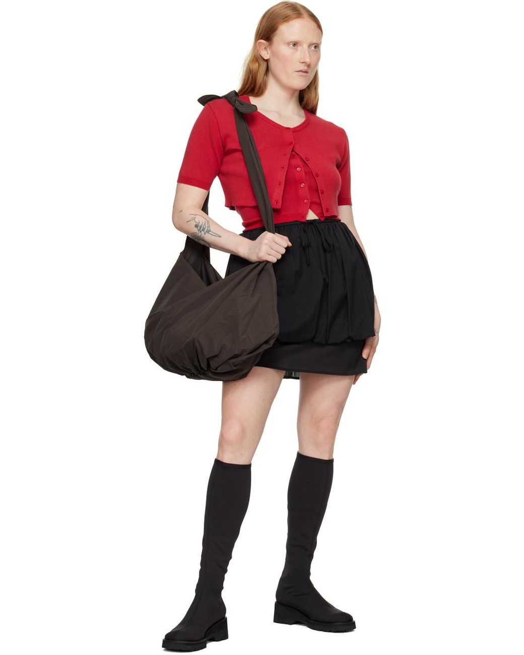 Amomento Ssense Exclusive Large Shoulder Bag in Black | Lyst