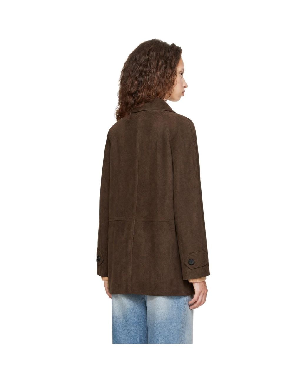 DUNST Brown Lily Half Faux-Suede Jacket