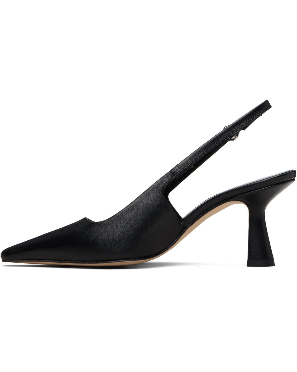 Aeyde Black Fernanda Slingback Heels