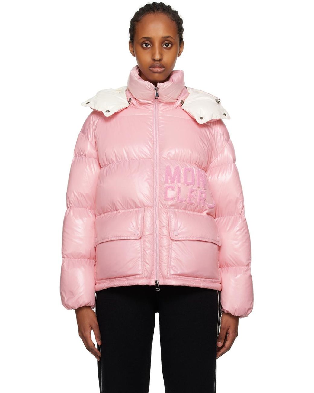 Moncler Pink Abbaye Down Jacket | Lyst UK