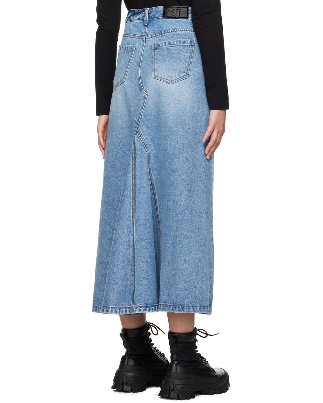 Faded denim on sale skirt