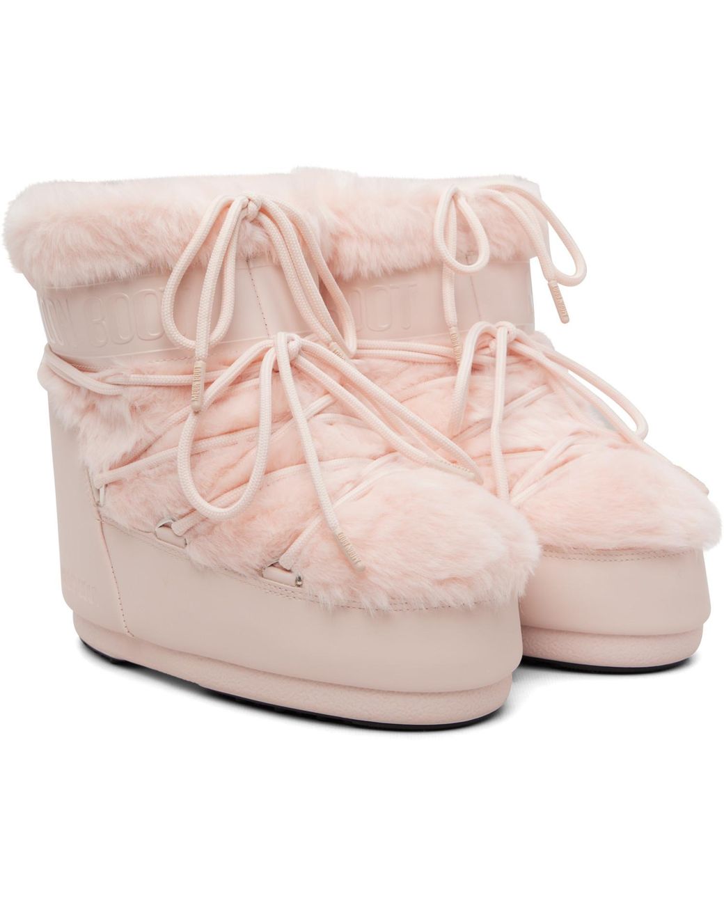 Moon Boot Pink Icon Low Faux-Fur Boots