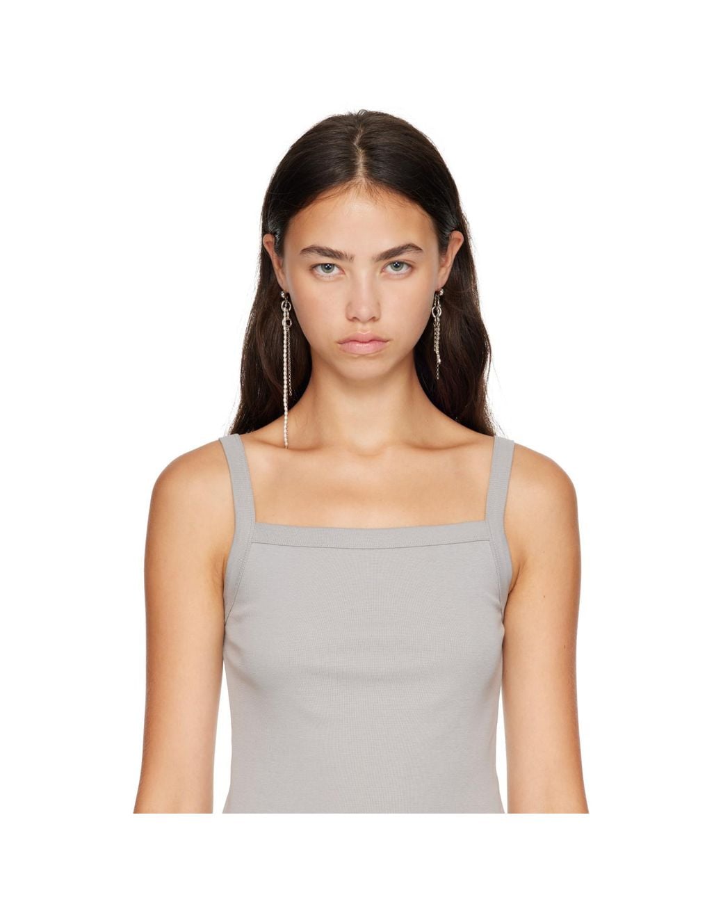 Justine Clenquet White Salem Earrings