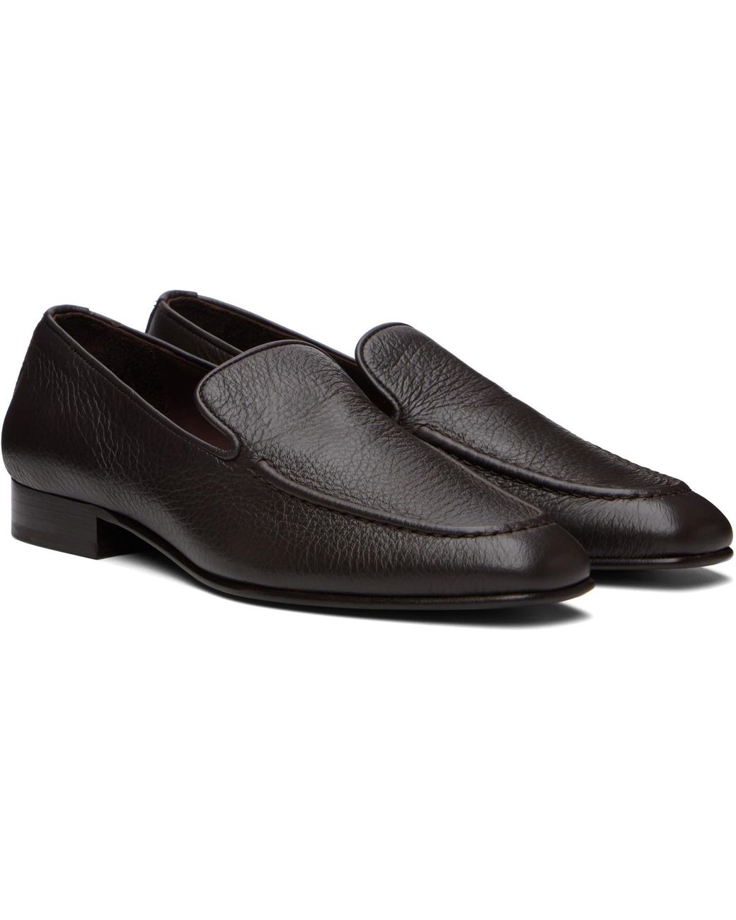 Studio Nicholson Black Elkann Leather Loafers