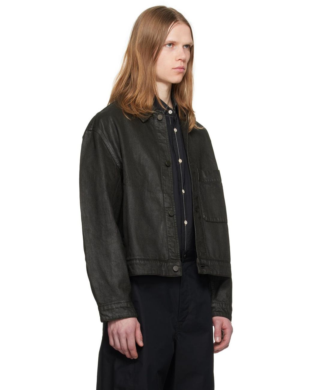 Lemaire Boxy Denim Jacket in Black for Men | Lyst Lemaire Boxy Denim Jacket in Black for Men | Lyst