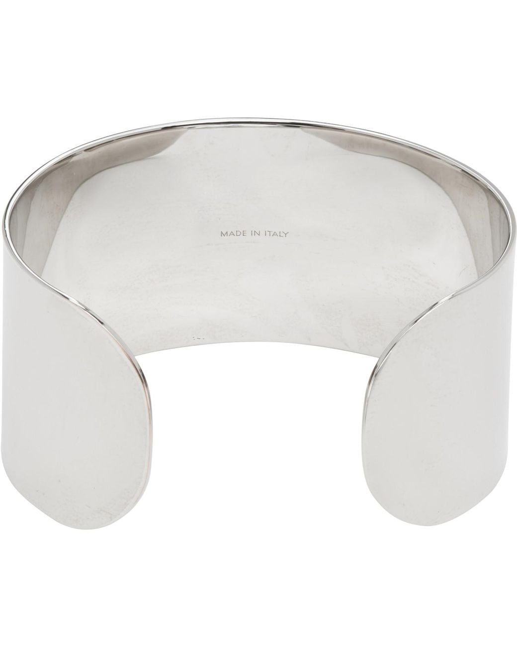 MM6 by Maison Margiela White Logo Cuff Bracelet