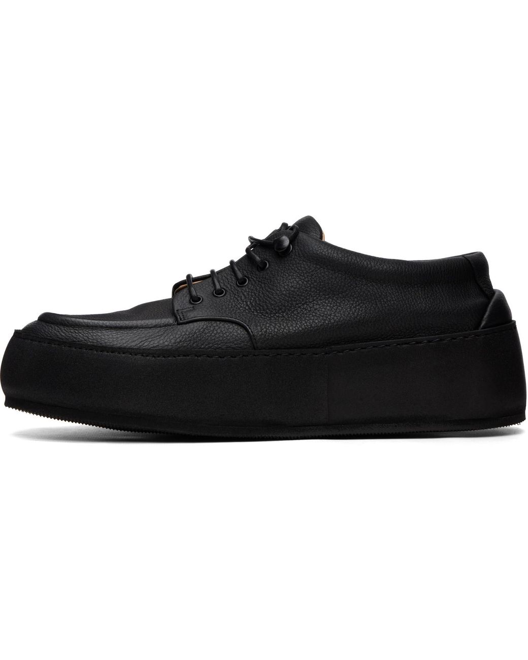 Marsèll Black Cassapana Pebbled Leather Sneakers for men