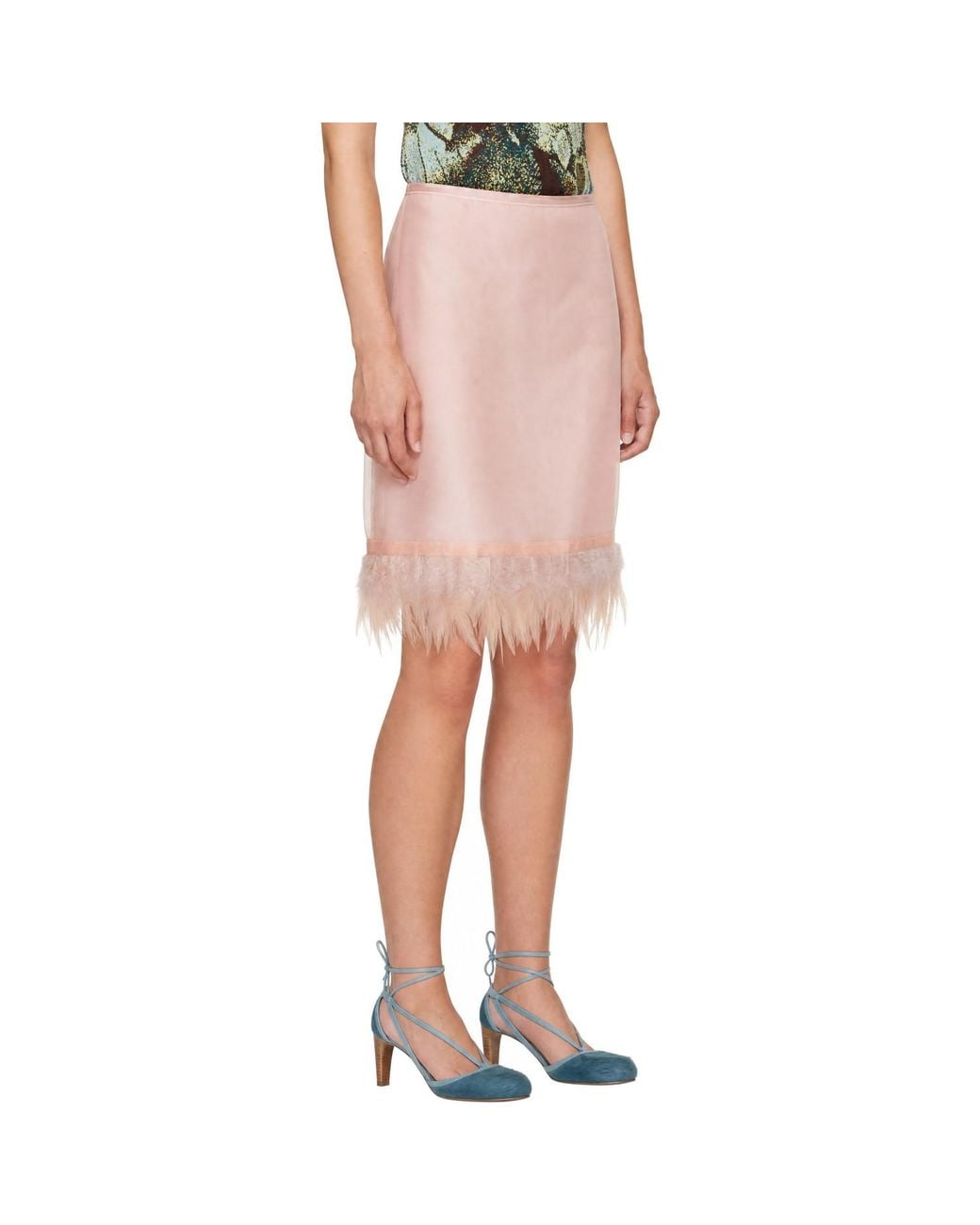 Staud Pink Lark Midi Skirt