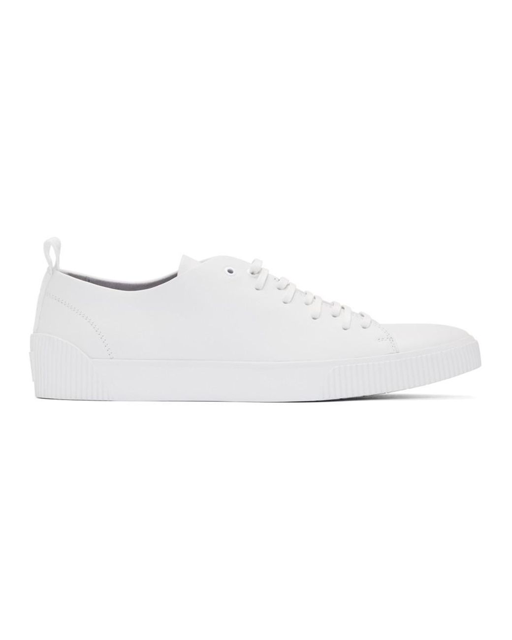 HUGO Leather White Zero Tennis Sneakers for Men | Lyst Australia