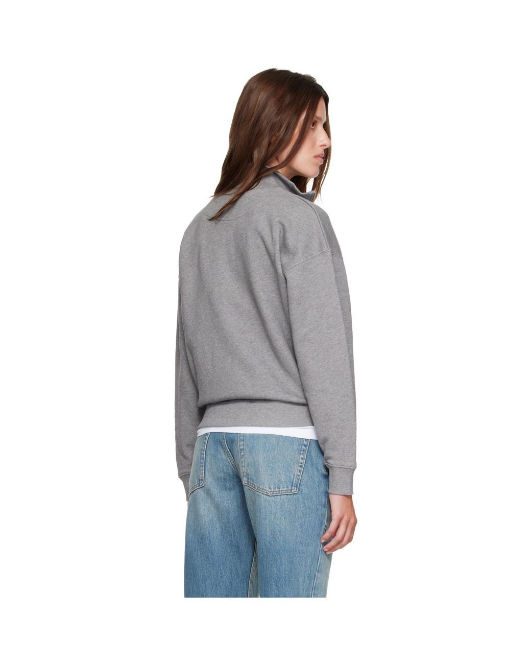 Maison Kitsuné Gray Baby Fox Half Zipped Sweatshirt