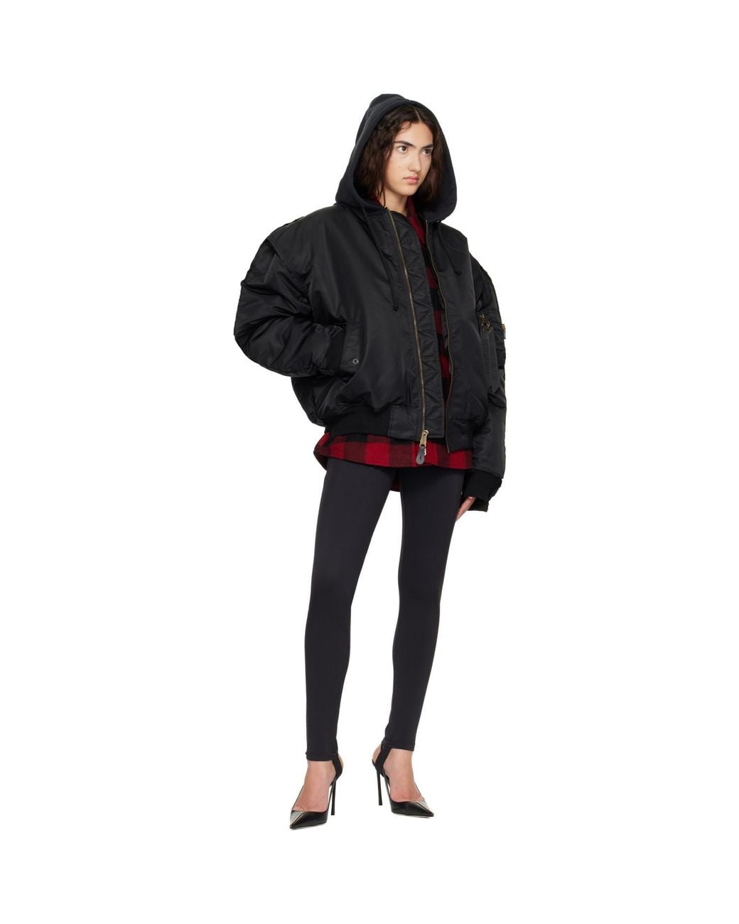Vetements Black Reconstructed Bomber Jacket