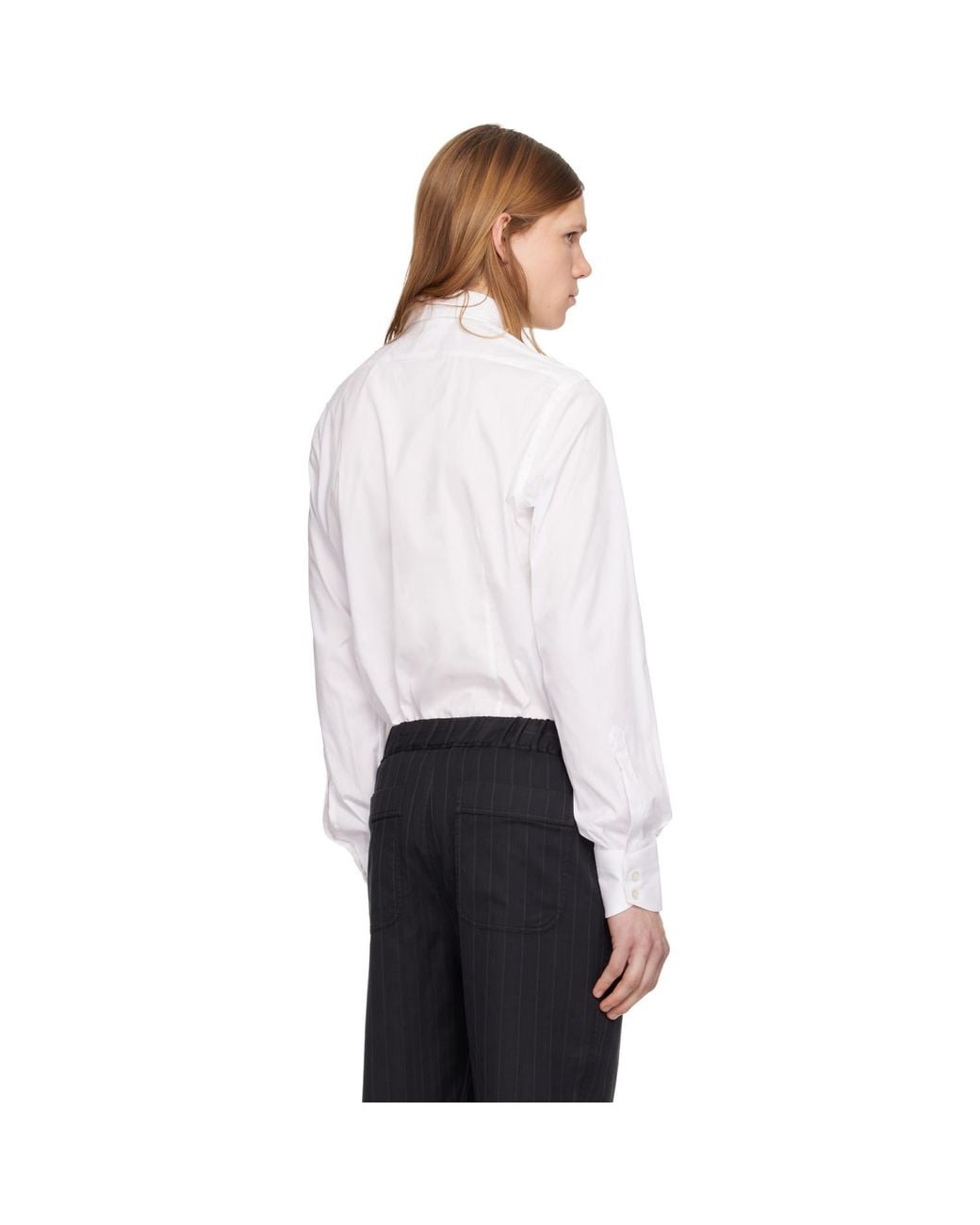 Tom Ford White Stretch Poplin Slim Fit Shirt for men