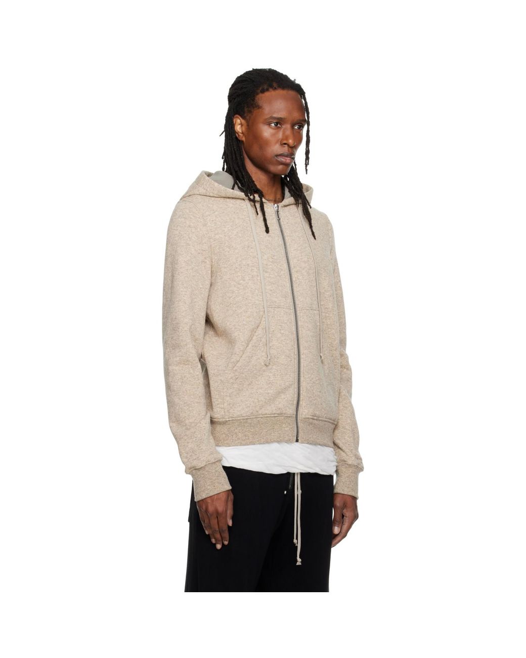 Rick Owens Natural Off- Tower Jason Hoodie for men
