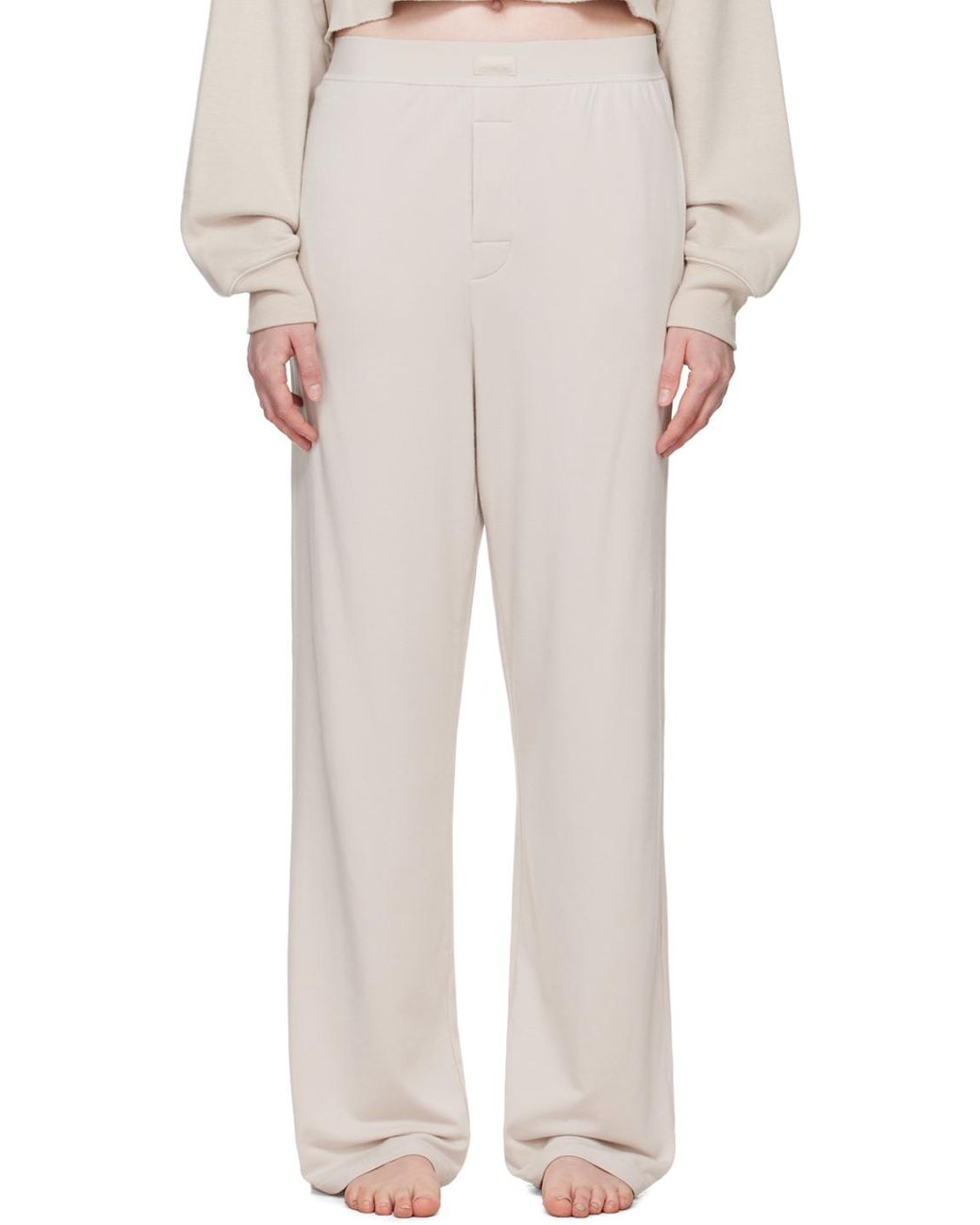 Skims Boyfriend Loose Lounge Pants in Natural Lyst UK