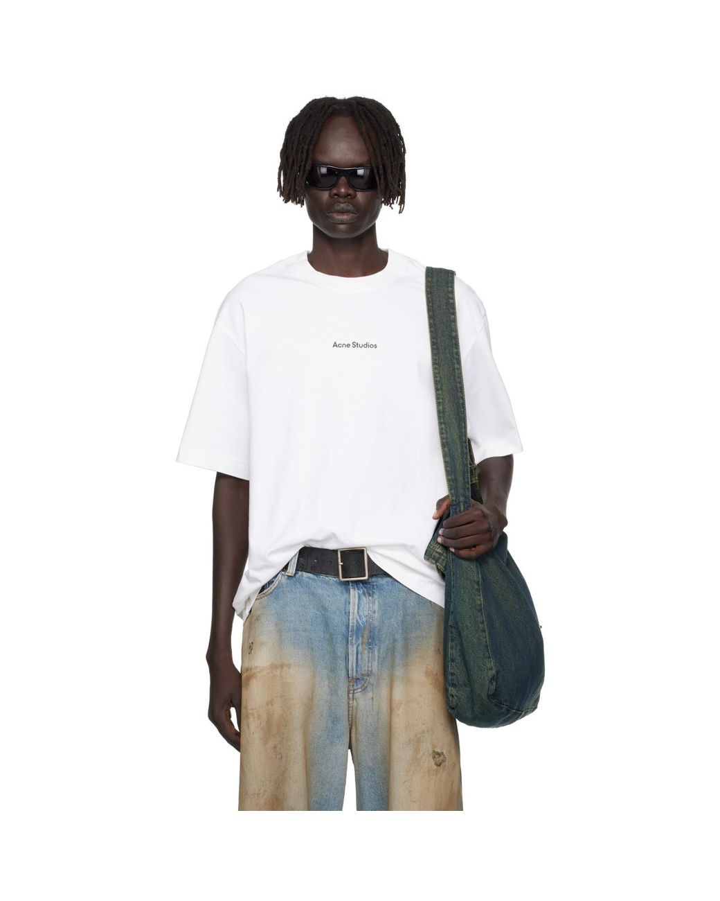 Acne Multicolor Stamp Logo T-Shirt for men