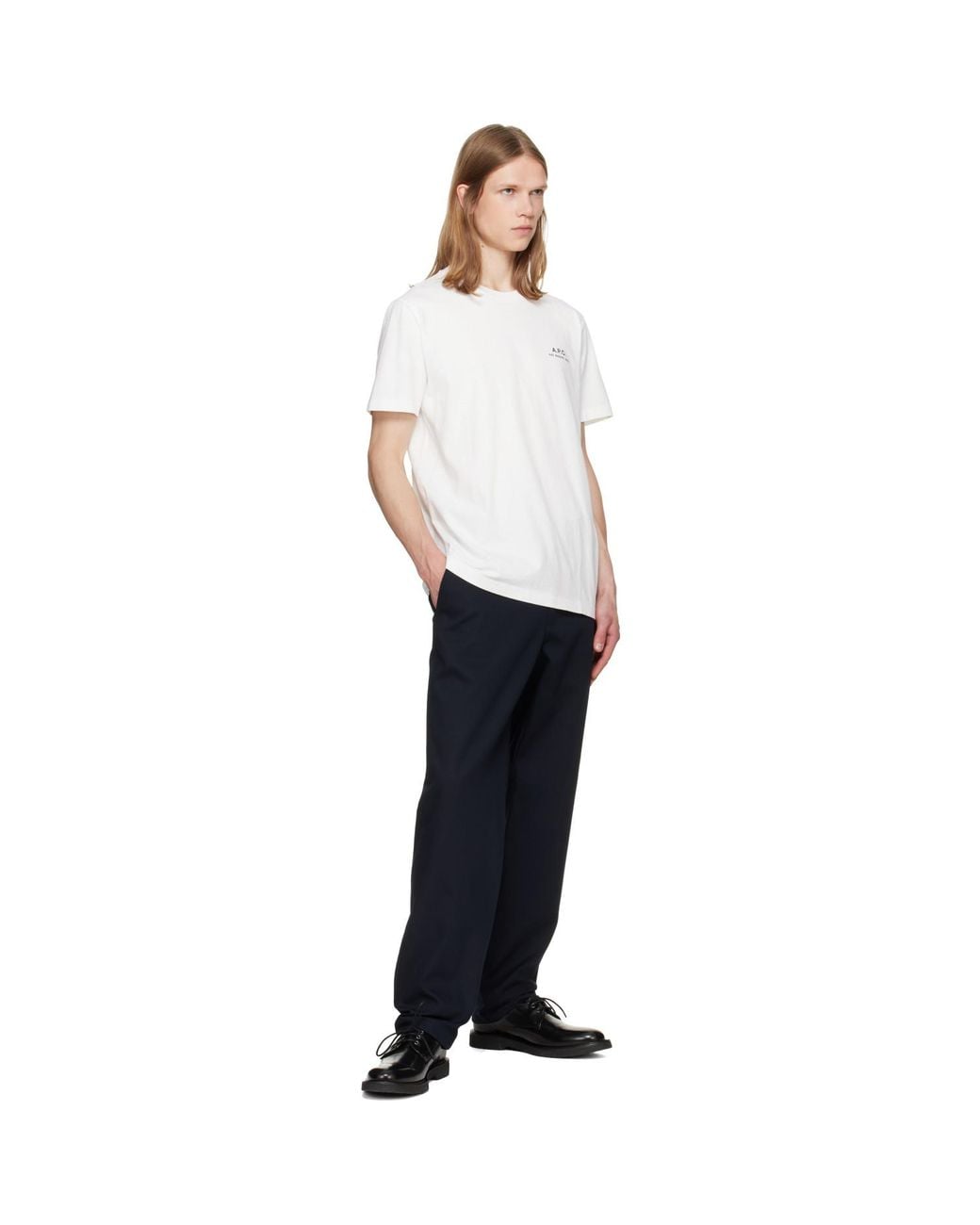 A.P.C. White Rue Madame' Logo T-Shirt for men
