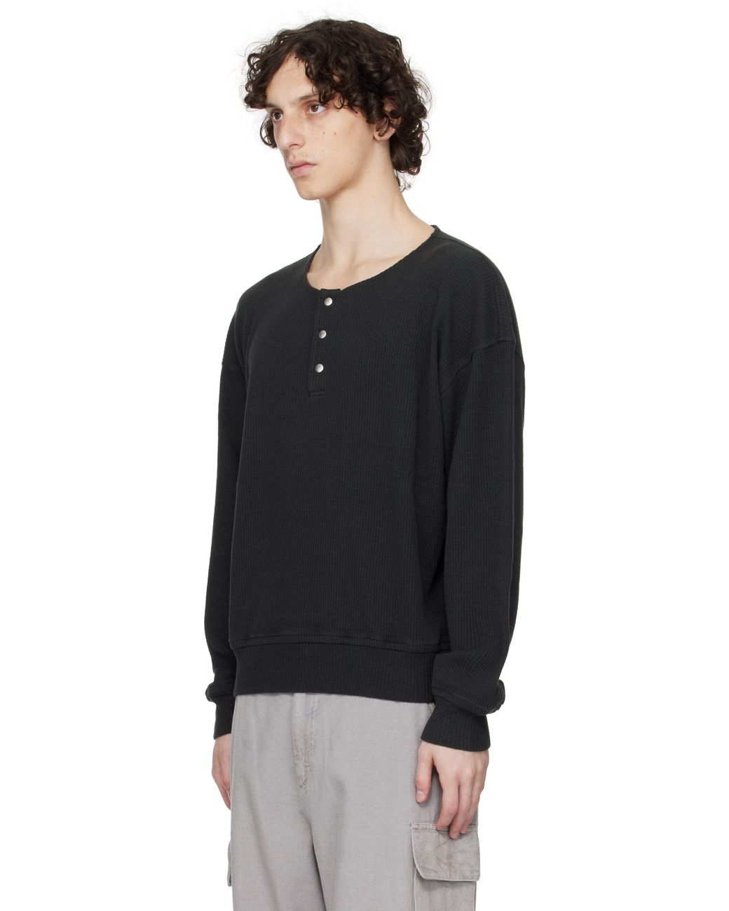 メンズ Our Legacy ブラック Ballon ヘンリーネック ブラック | Lyst