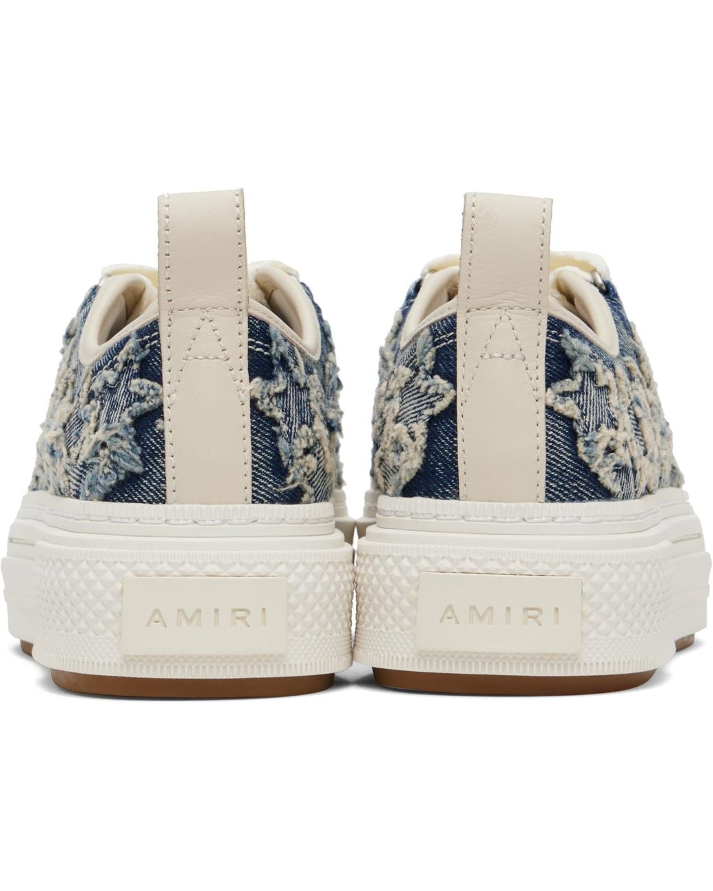 Amiri Blue Denim Court Low Sneakers