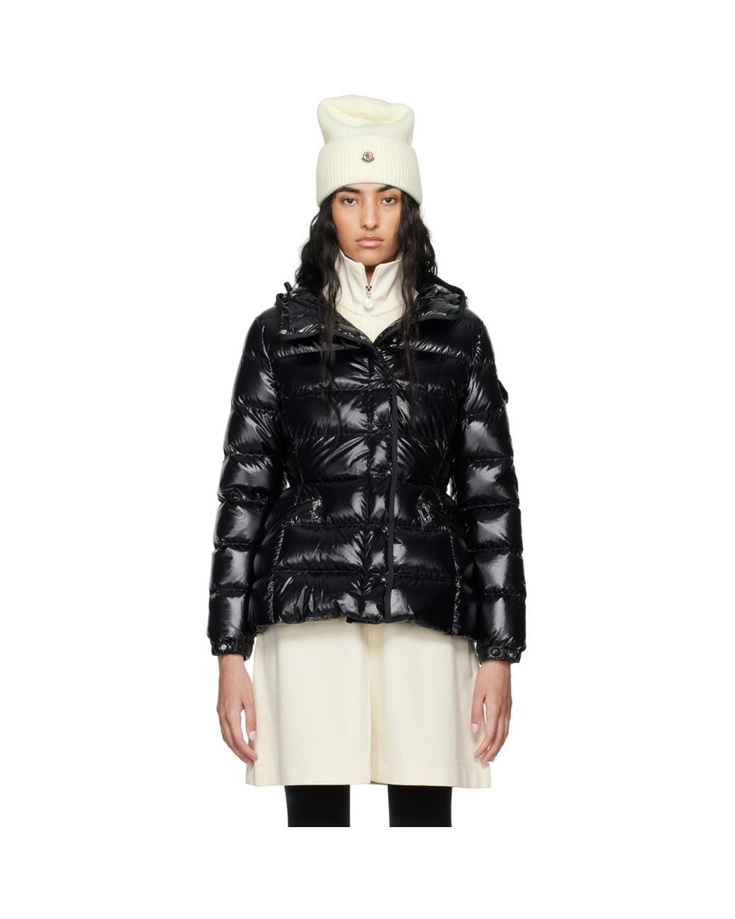 Moncler Black Barante Short Down Jacket