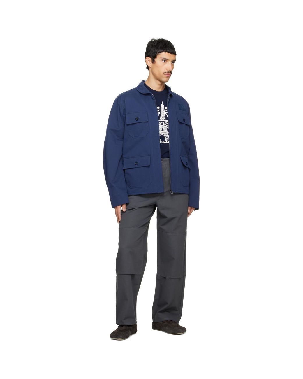 KENZO Blue Paris Flying Boke' Jacket for men
